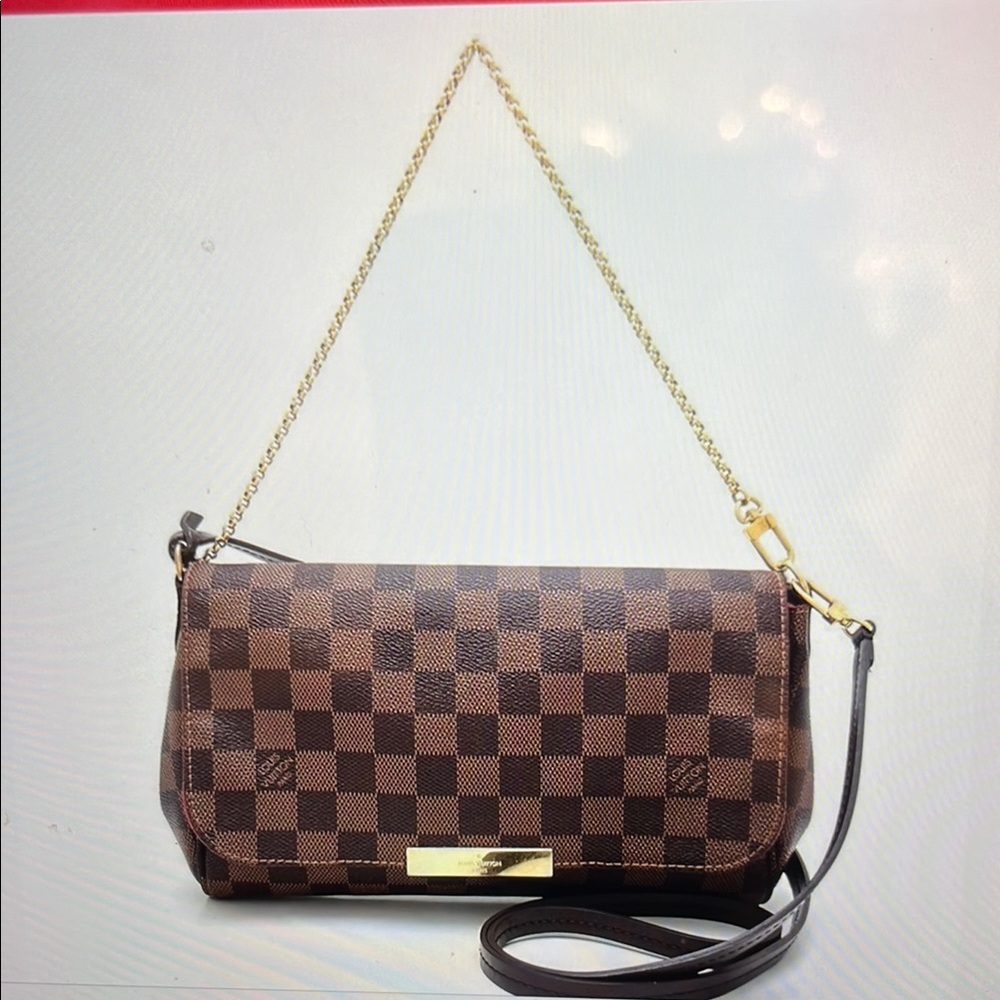 Louis Vuitton Damier Favorite MM SD2188 Shoulder Bag Ebene.